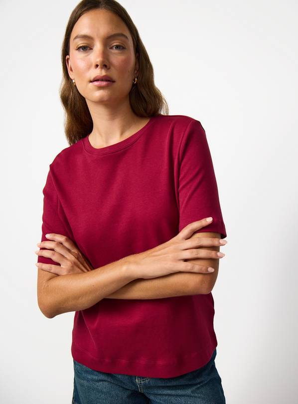 Berry Red Pure Cotton Ultimate T-Shirt 6